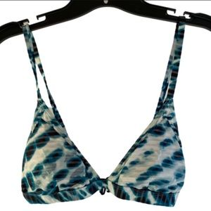 RVCA SWIMSUIT BIKINI TOP MESH tie dye sheer
